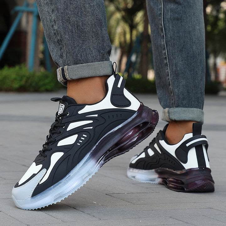 Herrer nan futuristisk præstationsorienteret livsstil-sneaker med gennemgående luftkammer-sål og termoplastiske plastikapplikationer Skovae