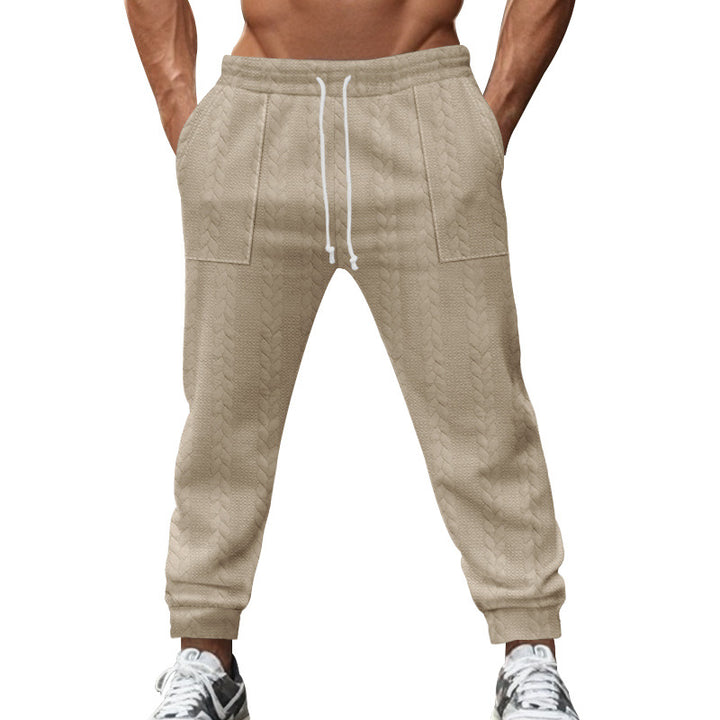 Herre afslappet strik joggingbukser med elastisk talje og praktiske lommer Stilla