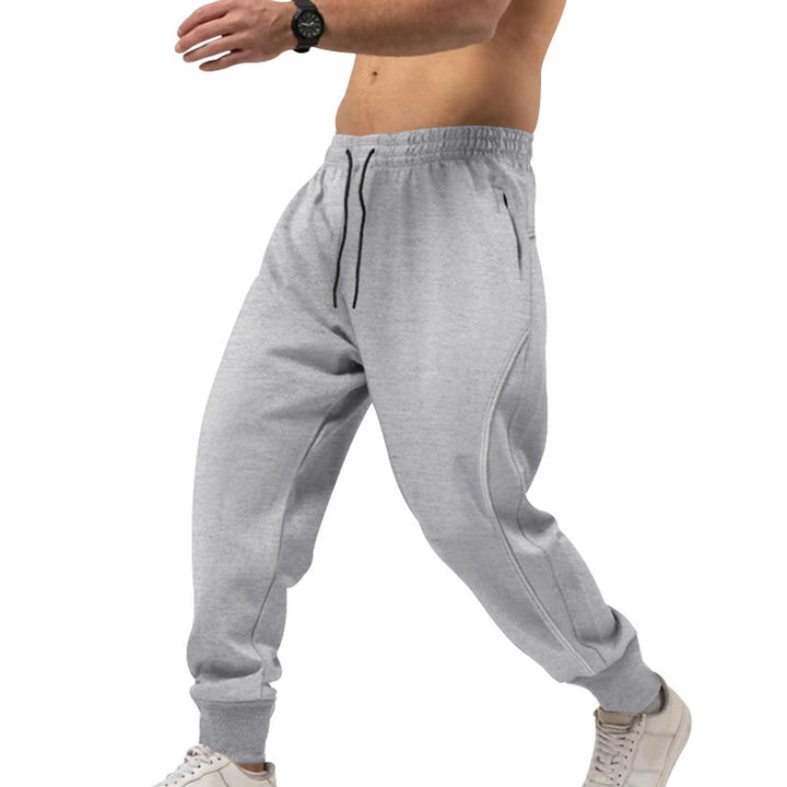 Herrer nan alsidig Sweat-joggingbukser med ergonomiske knæindlæg, elastisk komforttalje og skjulte lynlåslommer Skovae