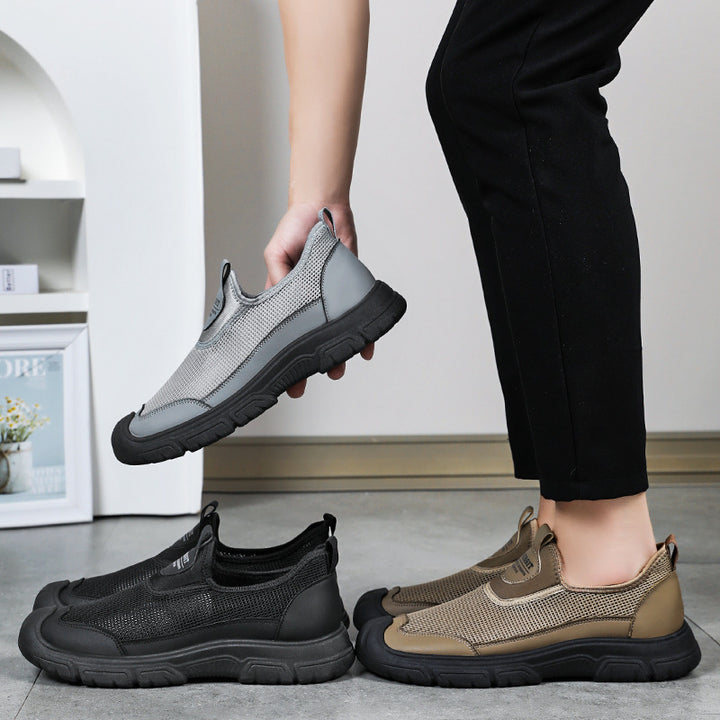 Femme Åndbar Slip-On Trail Sneakers med stødabsorberende sål Stilla