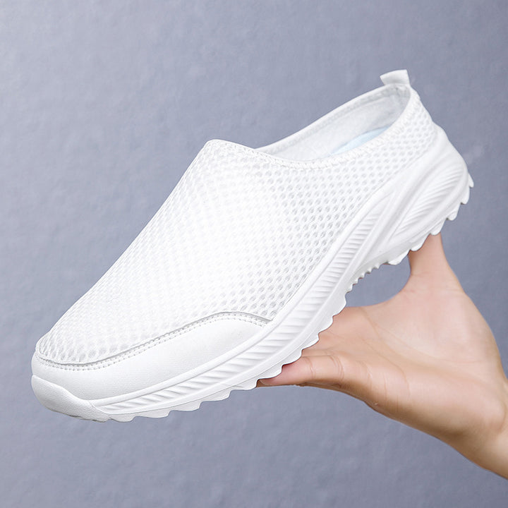 Unisex nan åndbar mesh-mule med skridsikker flex-sål og polstret komfortfodseng Skovae