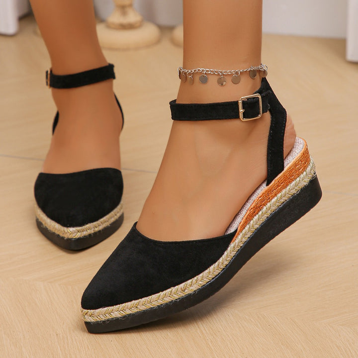 Dame kile-sandaler med trendy jute-sål og elegant remdesign Stilla