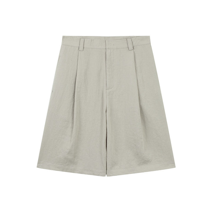 Dame elegante linned-shorts med høj talje og vidde ben Stilla
