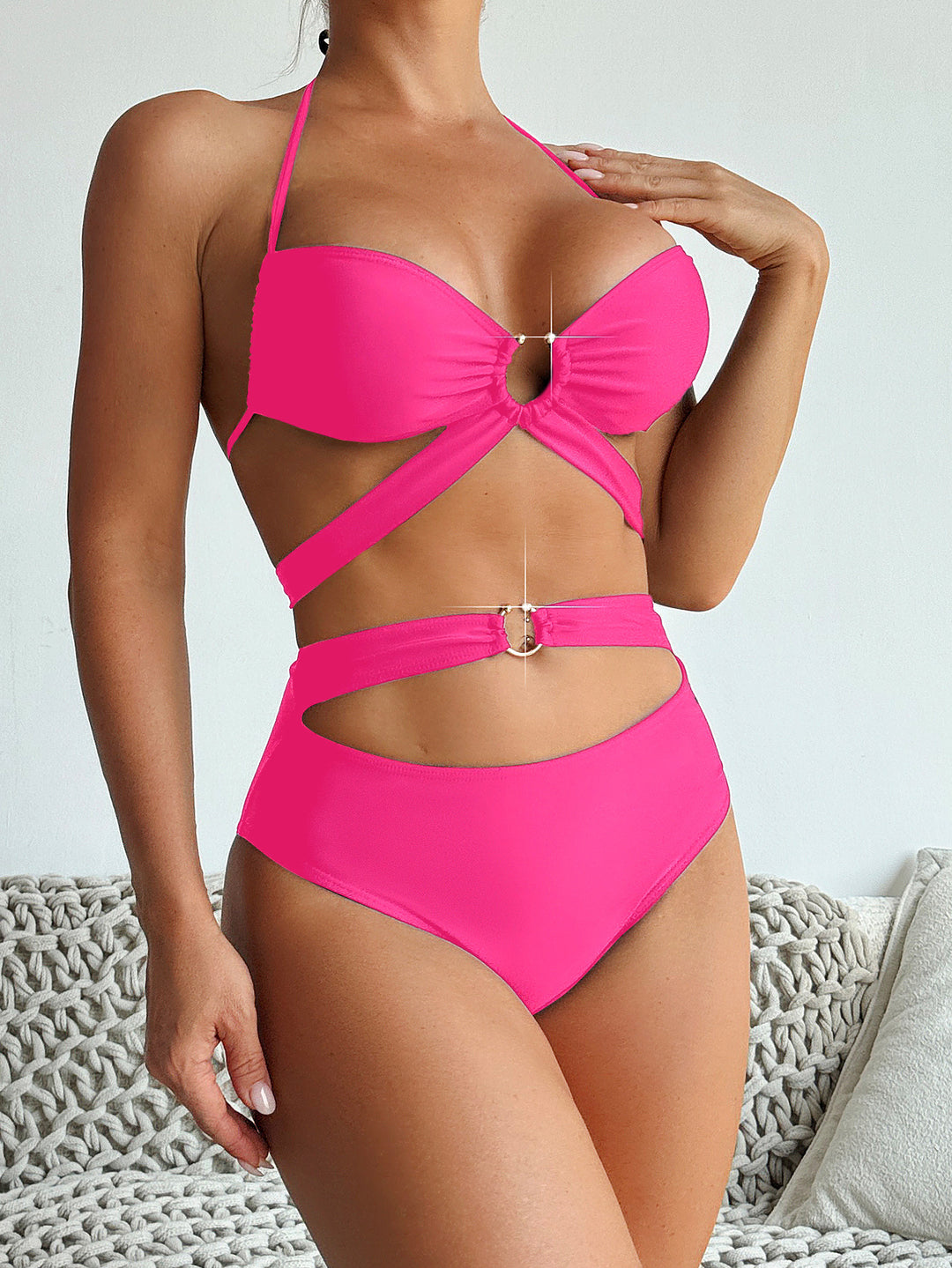 Dame Høj talje Cut-Out Bikini-Sæt Stilla 1750839090