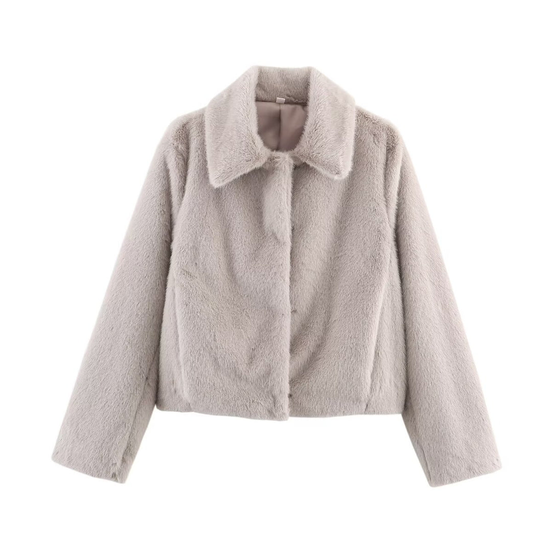 Dames hyggelig faux fur jakke Stilla