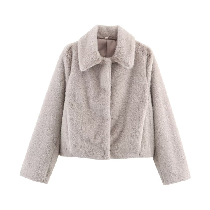 Dames hyggelig faux fur jakke Stilla