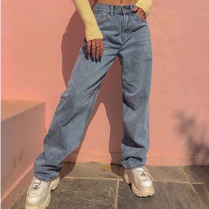Dame Løs skåret Høj talje Jeans med afslappet snit og cool Vintage-stil Stilla