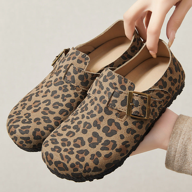 Dame Bekvemme Clogs med moderne Leopardmønster Stilla