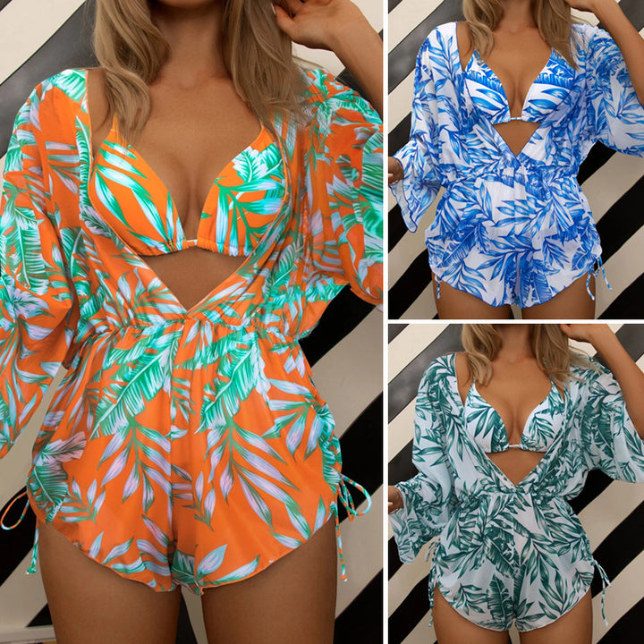 Dame romper med blomsteret cut-out design Skovae