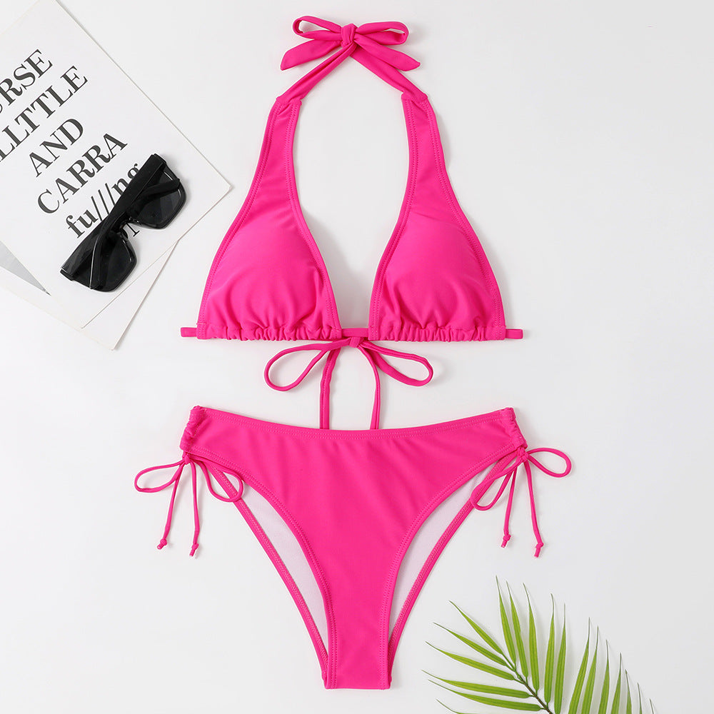 Dame Triangel-Bikini med justerbare stropper og smart snit Skovae