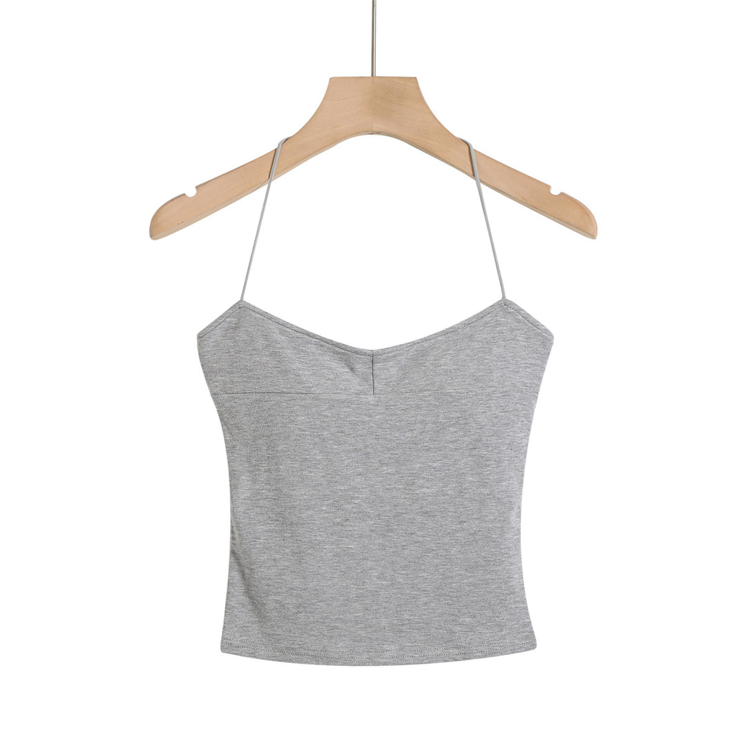 Dame Crop-Top med elegant spaghetti-stropdesign Stilla