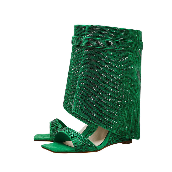Femme High-Fashion med Rhinestone-dekoration sandaler Stilla