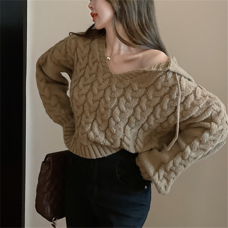 Femme Cozy Kabelstrik Hættepullover Stilla
