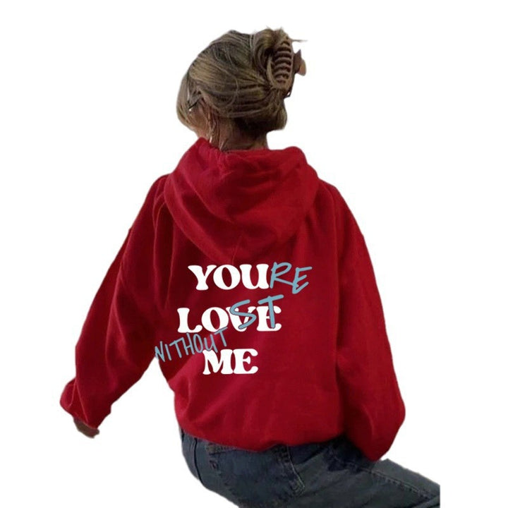 Kvinder Oversized Hoodie med Inspirerende Print Skovae