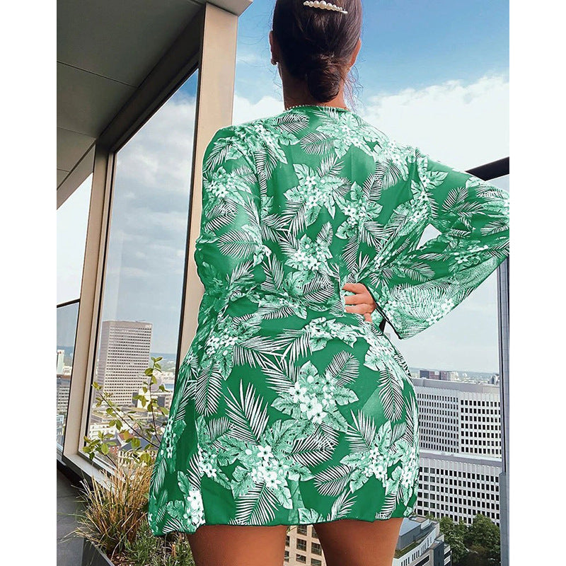 Damer Bikini-sæt med floral Kimono Skovae
