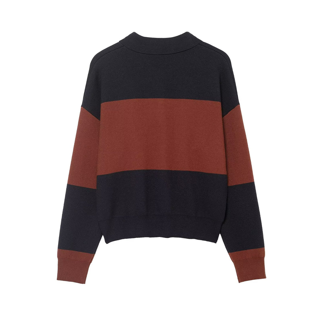 Kvinders casual polo skjorte sweater med sænkede skuldre Stilla