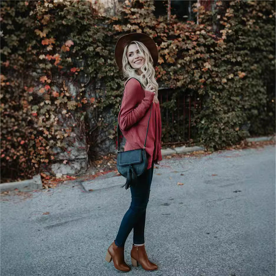 Dame oversized strikpullover Stilla