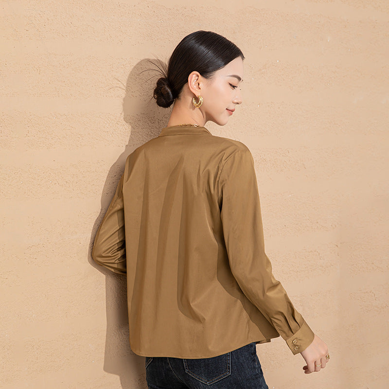 Dame bluse skjorte med elegant snit og talje Stilla