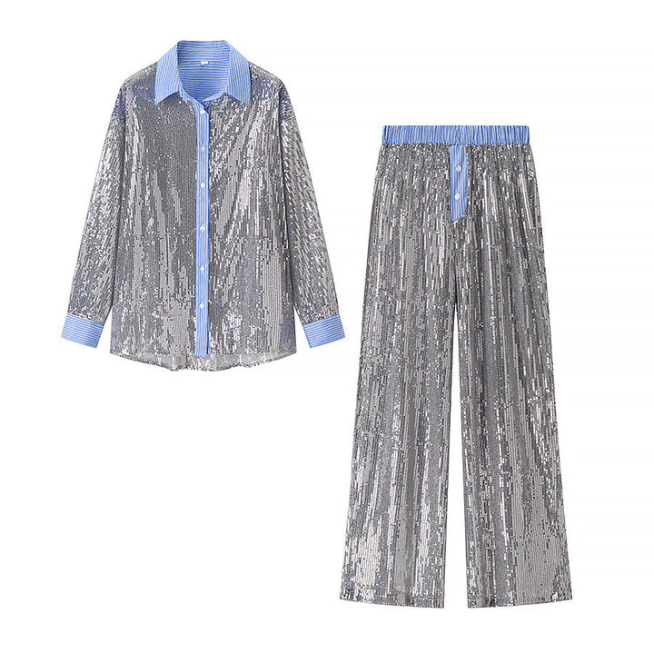 Dames Glamorous Pyjamasæt med Pailletter Stilla