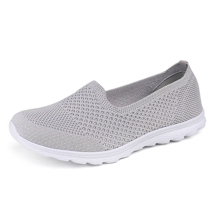Dame nan nahtløse komfort slip-on sko med elastisk mesh øvre materiale og dæmpet sål Skovae
