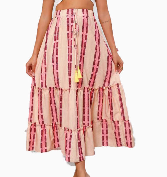 Kvinder Bohemian Trin Maxi Nederdel Stilla