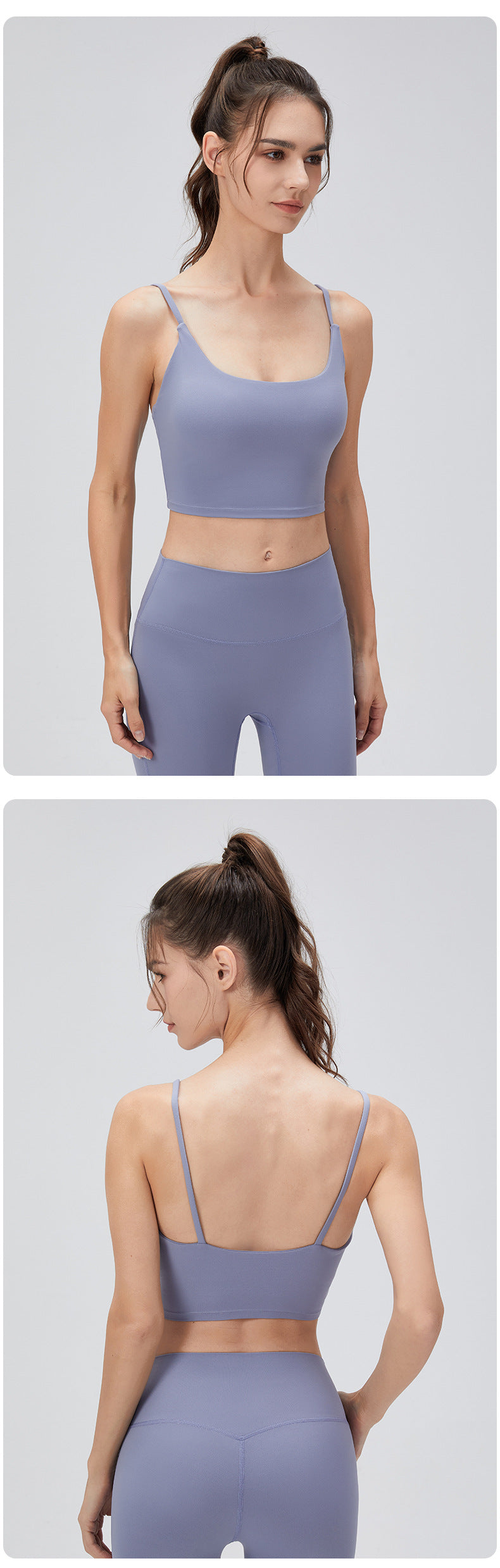 Stilla | Series Sports Bra Spaghetti Strap Yoga Top Til Kvinder, Åndbar Nude Følelse Til Løb Og Træning