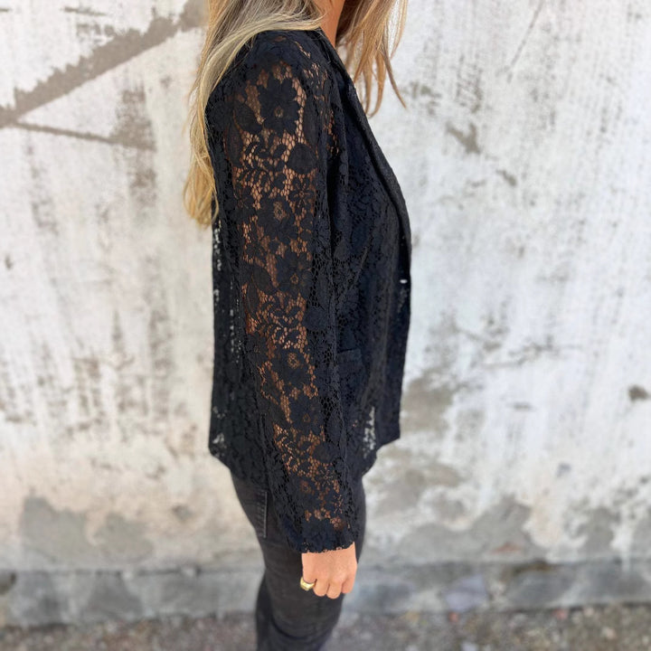 Dame elegant spids blazerjakke med struktureret design Stilla