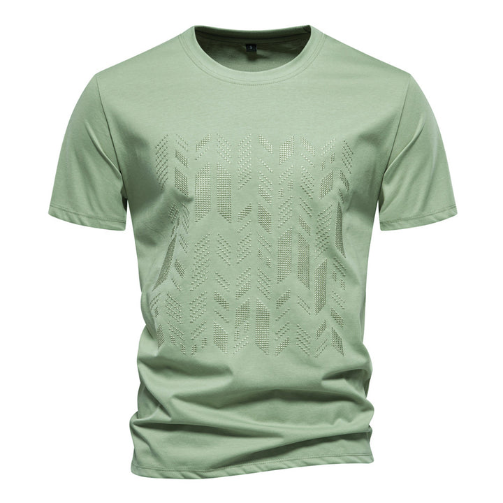 Herr T-Shirt med innovativt 3D-mønster Stilla