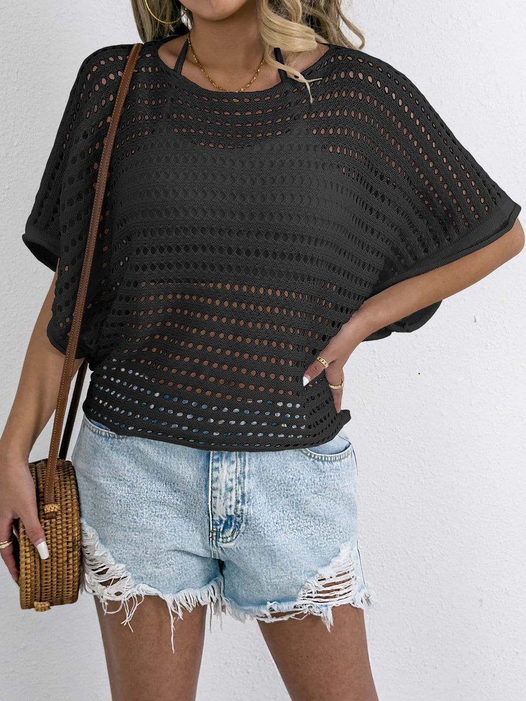 Dame let Net-T-shirt Skovae