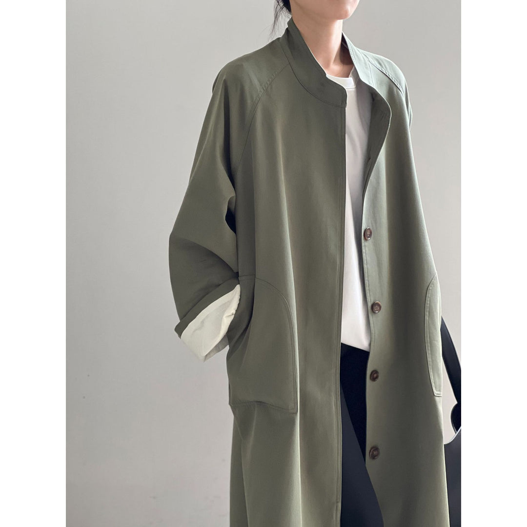 Dame Oversized og afslappet trenchcoat med knaplukning Stilla