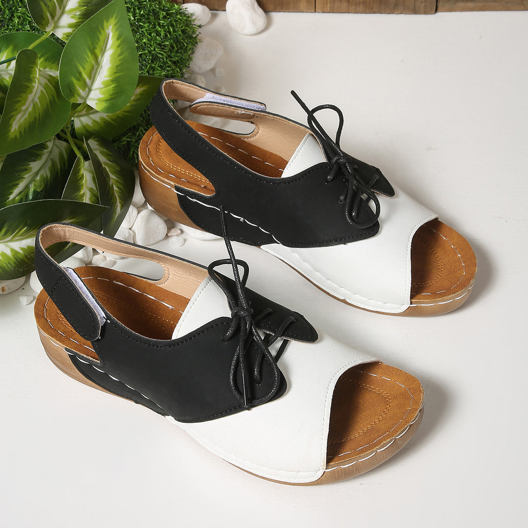 Dame sling-sandaler med elegant snøring og ergonomisk fodseng Stilla