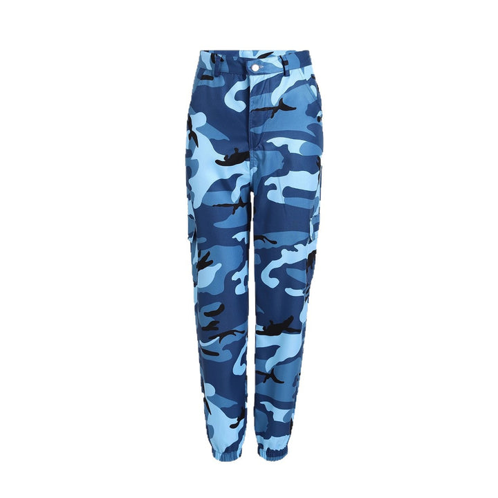 Dame Camo Print Utility Cargo Bukser Stilla