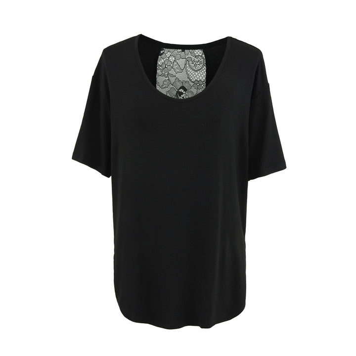 Dame afslappet T-shirt med elegant rygdetalje Stilla