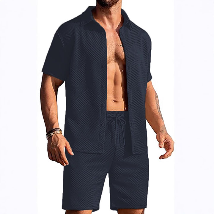 Herrer moderne shorts og top sæt med struktureret design Stilla