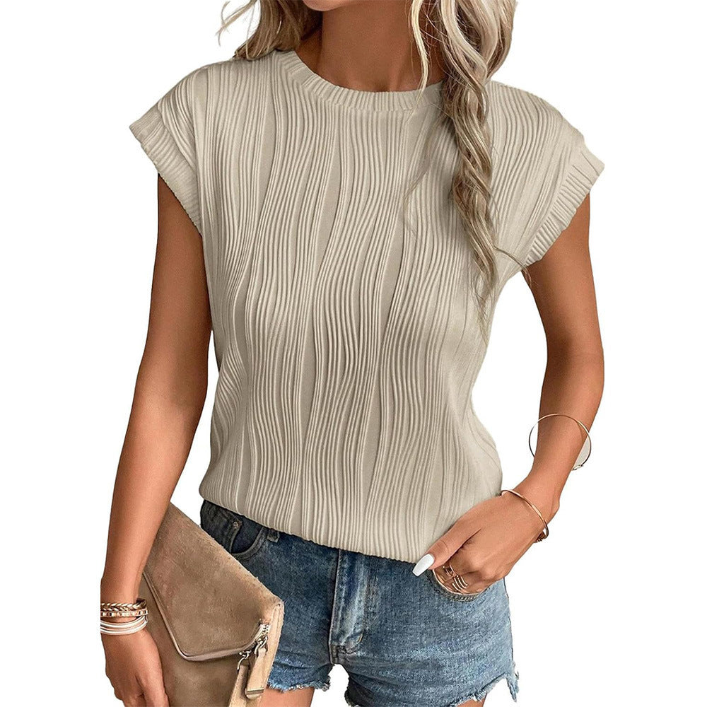 Damer Plissé T-Shirt Stilla
