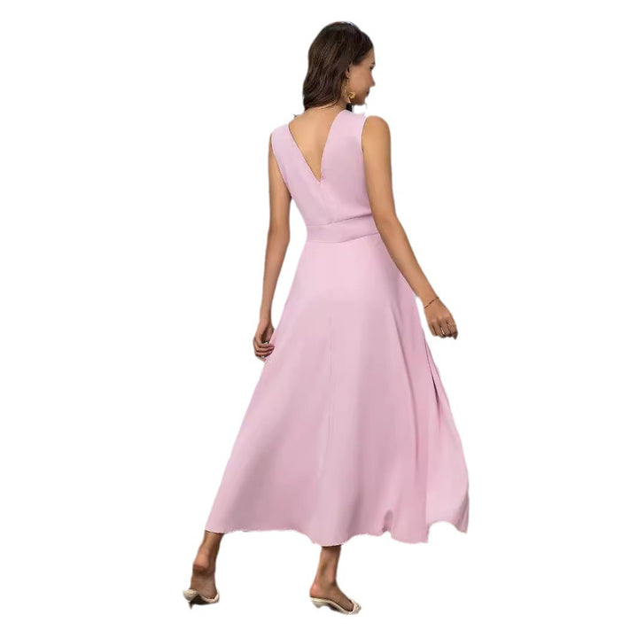 Dame Elegant Udfoldet Maxikjole Stilla