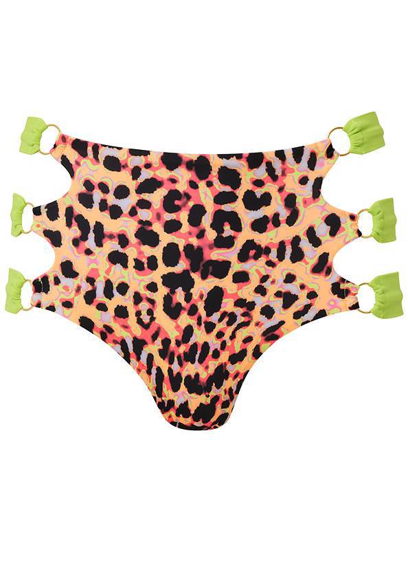 Dame høj talje bikini sæt med moderigtigt leopardmønster og spændende snit Skovae