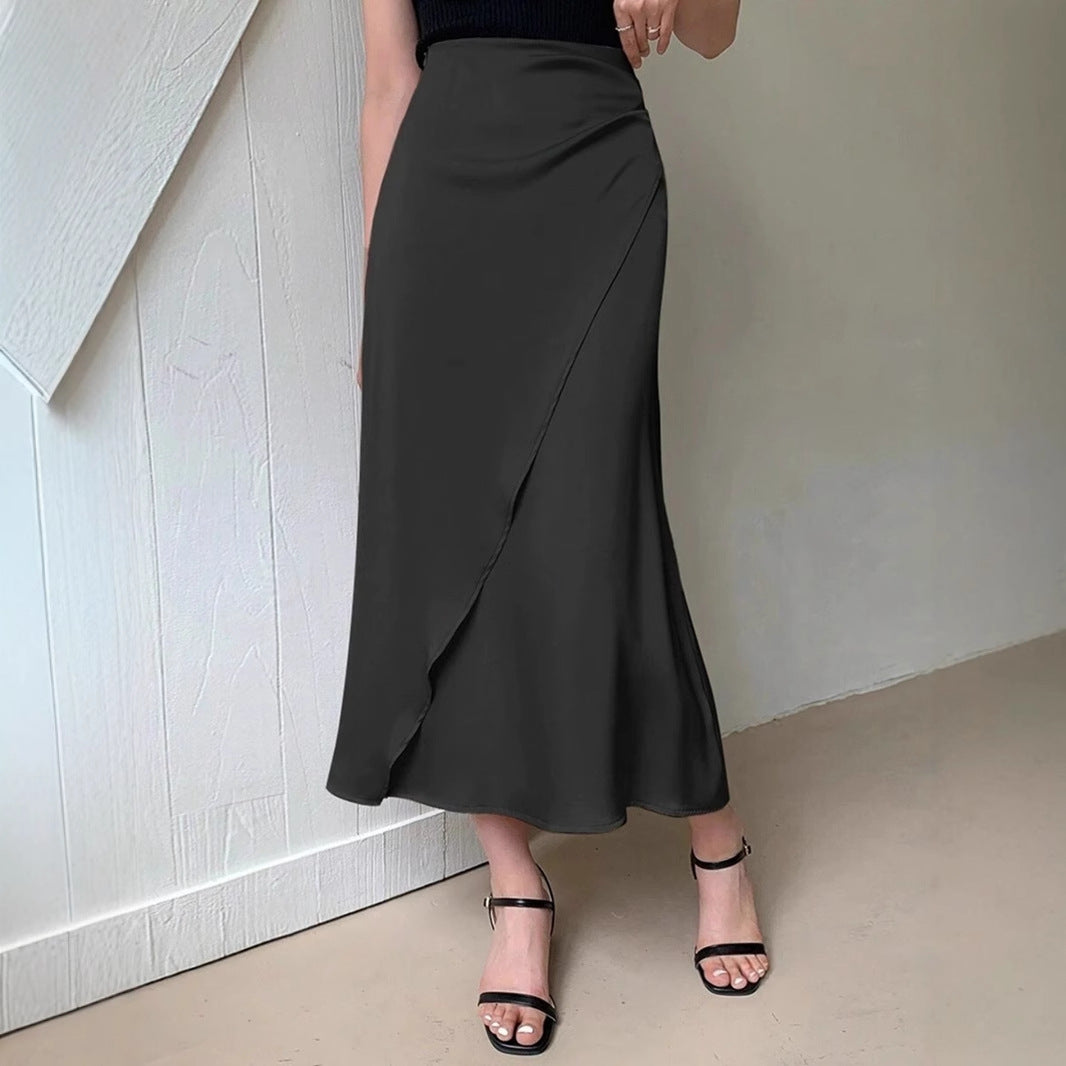 Dame nederdel med flydende snit og elegant drapering Skovae