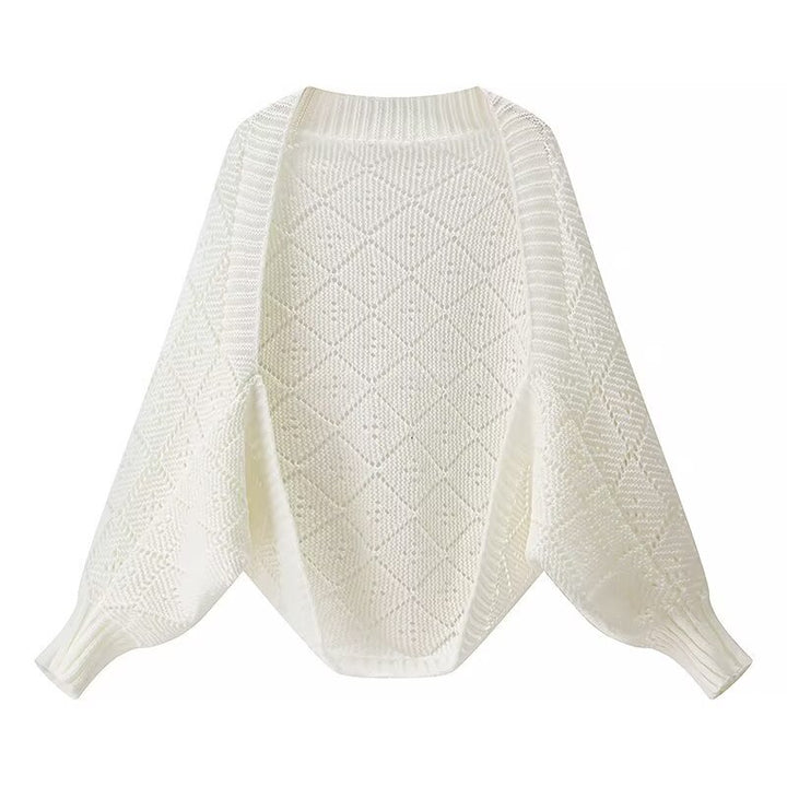 Kvinders hyggelige strikket pullover i moderne diamantmønster Stilla