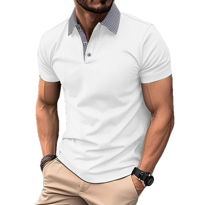 Herrer polo shirt med moderne krave og struktureret overflade Stilla