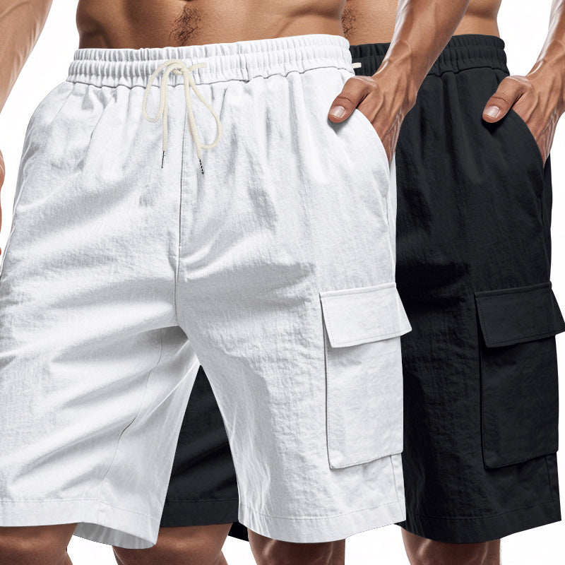 Herren Cargo-shorts med praktiske sidelommer og elastisk talje Stilla