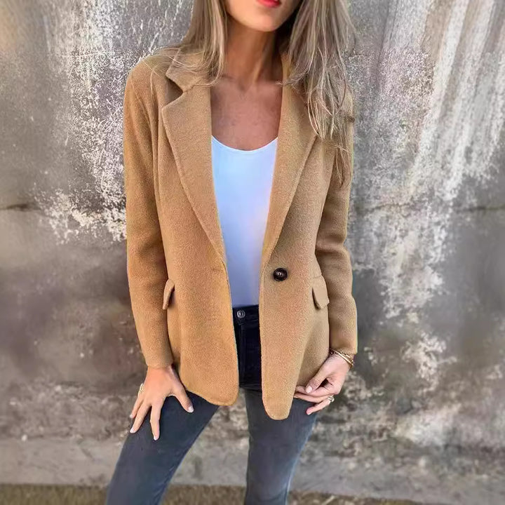 Kvinder elegant blazerjakke lavet af blød fleece Stilla