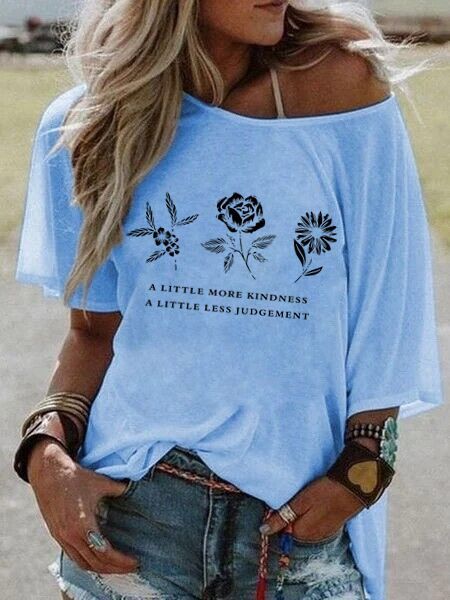 Dame Størrelse Grafisk T-Shirt Stilla