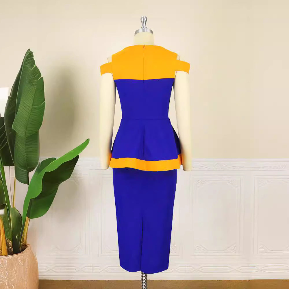 Dame Figurbetonet Peplum Kjole Skovae