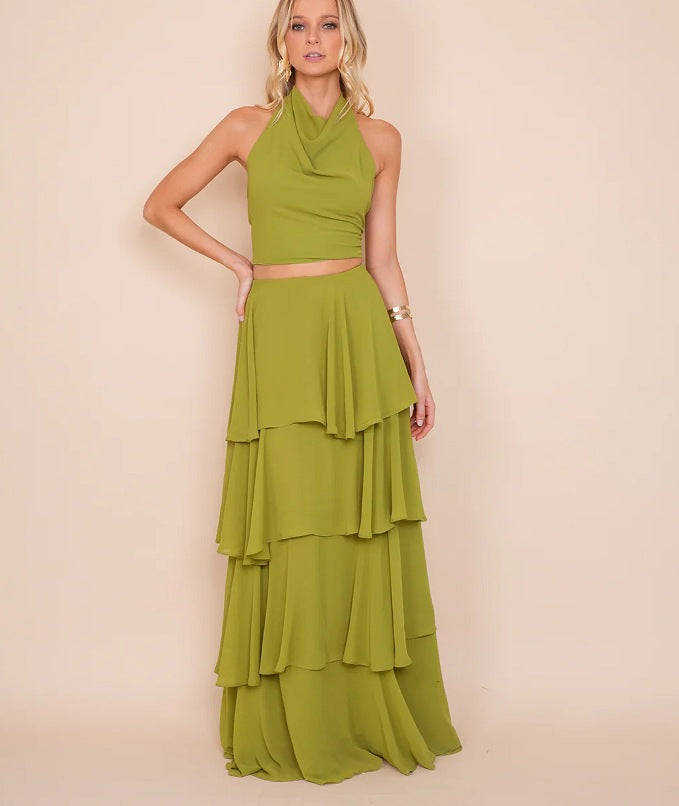 Femme To-Dele Chiffon Maxi Kjole Stilla