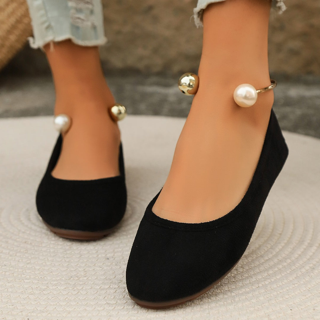 Damer Elegante Ballerinas med moderigtigt perle-detalje Stilla