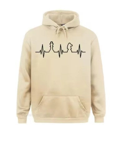 Kvinders Hoodie med Kreativt Skakmotiv Skovae