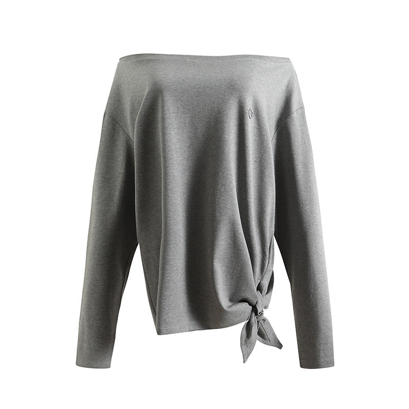 Dame Off-Shoulder Top med Knoten Detalje Stilla