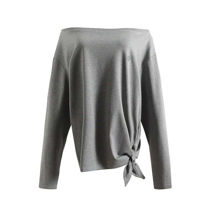 Dame Off-Shoulder Top med Knoten Detalje Stilla