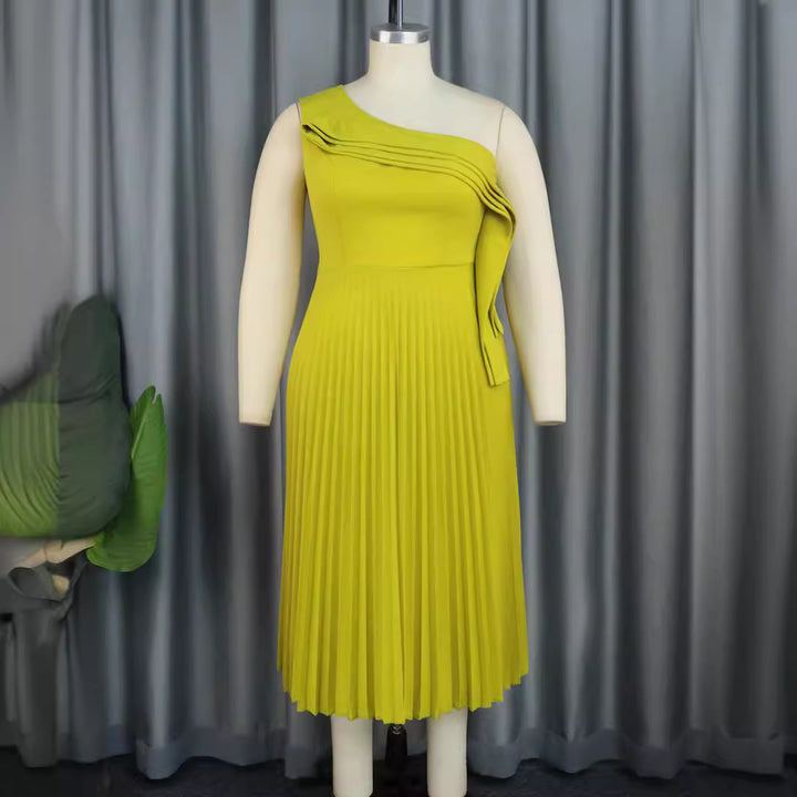 Dame Elegant Wickelkleid med asymmetrisk Ruffle-design Skovae
